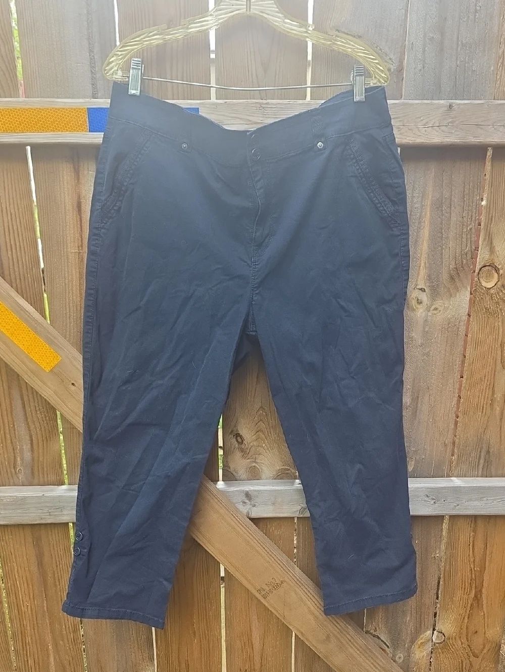 Gloria Vanderbilt Navy Cotton Chinos